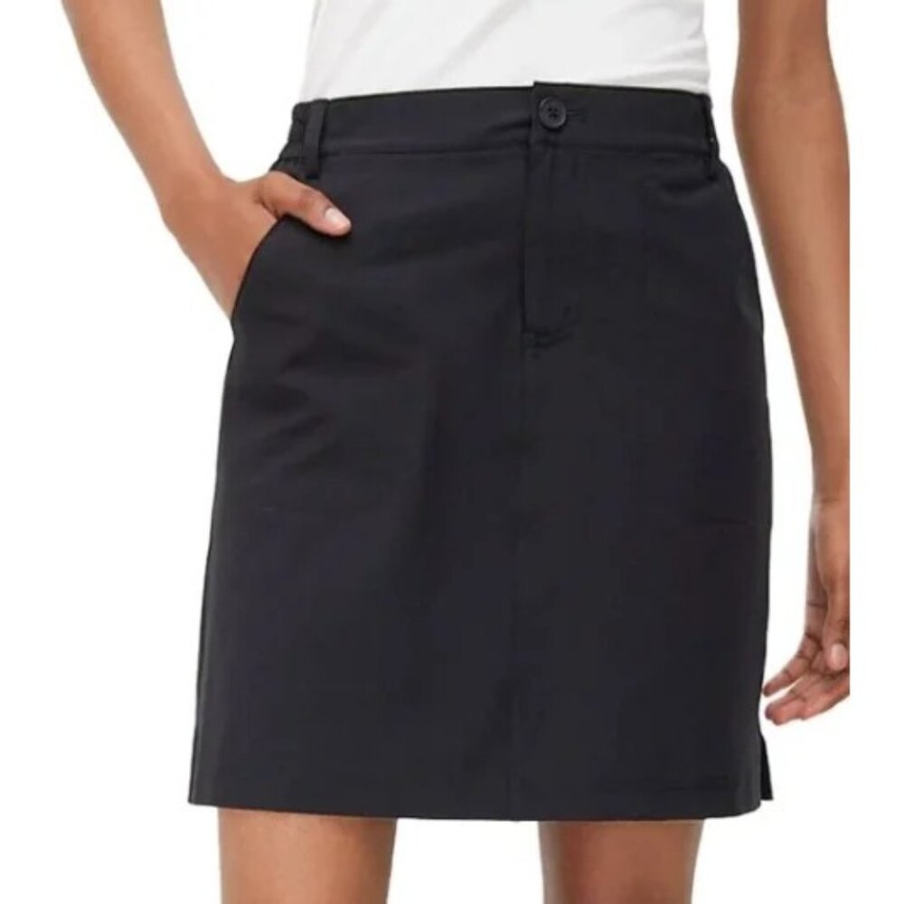 Tilley Women's Black Trek Skort Outdoor Size L‎ Skirt Shorts Pockets Golf Hiking